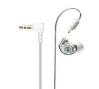 MEE audio M6 Single Side in Ear Earbud, Right Side, One Wired Earphone with 51" Cable, Secure Fit Moldable Earhook, & 3.5mm Plug, Stereo-to-Mono, for Driving, Cycling, & More (Bulk Packaging, Clear)