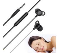 MEE audio SleepTones Wired Sleep Earbuds 3.5mm Plug for Side Sleepers with Lightweight Low-Profile Silicone Earpieces, Noise Reduction Sleeping Headphones with Built-in Mic, & Volume Controls