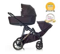 Mee-Go Uno Plus 2-in-1 Pushchair & Pram - Black/Rose