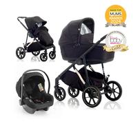 Mee-Go UNO Plus 3-in-1 Travel System - Black/Chrome