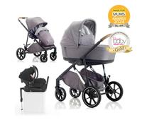 Mee-Go UNO Plus 3-in-1 with ISOFIX Base Travel System - Grey/Chrome