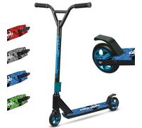 MEE GOO Pro ABEC-10 Freestyle Stunt Scooter Trick Scooter Lightweight Alloy Deck Heavy-Duty Frame bearing up to 220 LB for Intermediate and Beginner Skate Park bearings (BLUE-NEW)