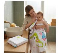 Mee Mee Absorbent|Washable |Reusable |Soft Baby Bath Towel | Cotton Washcloth for Infants, New Born Babies and Toddlers (White) 70X110 CM