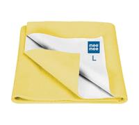 Mee Mee Instadry Air Filled Extra Absorbent Waterproof, Breathable, Soft and Gentle, Reusable Waterproof Quick Dry Baby Cot Sheet for Toddler Infant, 0 to 12 Months, 140X100Cm (Yellow)