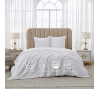 Meeallhome Seersucker Duvet Cover Set 230*220cm/50*75cm*2 White