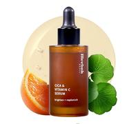 Meebak Korean Vitamin C Serum for Face, Discoloration Correcting Cica Serum for Anti-Aging, Hydrating, Dark Spot 1.1oz