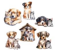 Meecaa 6 Pack Dog Animal Fridge Diamond Art Magnets Diamond Art Kit Diamond Painting Stickers for Adults DIY Home Decor (Dog)