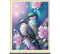 Meecaa Cross Stitch Kits 11 Count Stamped, Bird Flower Animal Embroidery Kit with Accessories Pre Printed (36CMx46CM) (Bird)