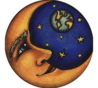 Meecaa Cross Stitch Kits 11 Count Stamped, Face Moon Stars Embroidery Kit with Accessories Pre Printed (36CMx36CM) (Face)