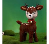 Meecaa Deer Animal Crochet Kit for Beginners Adults and Professionals DIY Crochet Kit Accessories, Ideal Creative DIY Gift for Craft Lovers, Includes Video Tutorial, Instructions (Deer)