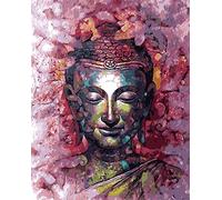 Meecaa Paint by Numbers Buddha Statue Kit for Adults Beginner DIY Oil Painting 16x20 inch (Buddha Statue, No Frame)