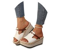 MEECHI Women's Wedge Sandals Roman Summer Slippers