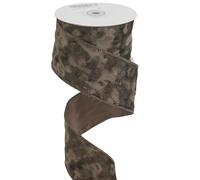 MEEDEE Brown Velvet Ribbon 2.5 Inch Thick Velvet Wired Ribbon 10 Yards Spool Two Tone Farrislk Ribbon Dark Brown Velvet Ribbon for Christmas Tree, Gift Wrapping, Garland, Wreaths, Bows, Crafts Supply