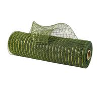 MEEDEE Dark Green Mesh Ribbon 10 Inch Rolls Olive Green Mesh for Making Wreaths Moss Green Mesh Ribbon for Christmas Tree, Garland, Staircase, Mailbox, Centerpiece, Decorating and Crafts (30 Feet)