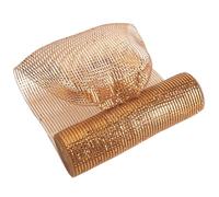 MEEDEE Deco Mesh Copper Brown Metallic Mesh Ribbon 10 Inch Wide Foil 30 Feet Multi-purpose Decorative Ribbon Trim for Wreaths, Garlands, Christmas Trees, Gift Wrapping, Bows