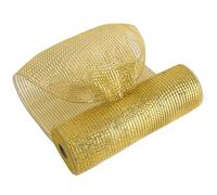 MEEDEE Gold Deco Mesh - 10 Inch Wide Antique Gold Foil Metallic Mesh Fabric for Christmas Tree, Wreaths, Garland, Gift Wrapping, Bows Making (30 Feet)