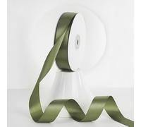 MEEDEE Moss Green Ribbon 1 Inch Moss Green Satin Ribbon Lux Satin Double Faced Satin Ribbon by 50 Yards Polyester Green Wrapping Ribbon for Crafts, Satin Weddings, Flower Bouquet, Holiday Decorating