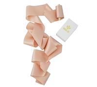 MEEDEE Peach Silk Ribbon - 2 Inch Silk Satin Ribbon, 5 Yards On Spool, Perfect for Crafts, Wedding Decor, Flower Bouquet, Bridal Shower Decor