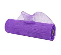 MEEDEE Purple Deco Mesh Halloween Deco Mesh 10 Inch Rolls Purple Mesh Ribbon for Christmas Tree, Garland, Staircase, Mailbox, Centerpiece, Making Wreaths, Decorating and Crafts (30 Feet)