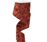 MEEDEE Rust Velvet Wired Ribbon - 4 Inch Wide, Double Sided, For Christmas Tree, Holiday Crafts, Home Decor, Topper Bow, Garlands, Wreaths (10 Yards)