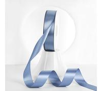 MEEDEE Smoke Blue Ribbon 1 Inch Smoke Blue Satin Ribbon Lux Double Faced Satin Ribbons by 50 Yards Polyester Wrapping Ribbons for Crafts, Weddings, Flower Bouquet, Holiday Decorating