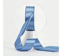 MEEDEE Smoke Blue Satin Ribbon 1-1/2 Inch Dusty Blue Ribbon Lux Double Faced Satin Ribbons by 50 Yards Polyester Satin Ribbons for Crafts, Weddings, Flower Bouquet, Holiday Decorating