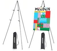 MEEDEN 2-Pack Steel Folding Display Easel -63'' Tall Adjustable Height Display Holders Tripod Stand with Bag for Signs, Presentations, Posters or Art Displays