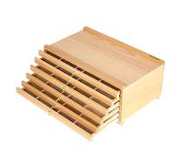 MEEDEN 6-Drawer Artist Supply Storage Box - Portable Foldable Multi-Function Beech Wood Artist Tool & Brush Storage Box with Compartments & Drawer for Pastels, Pencils, Pens, Brushes, Stamp