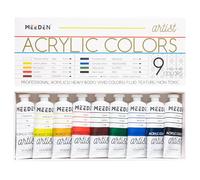 MEEDEN Acrylic Paint Set: 60ml/2oz*9 Colors Heavy Body Acrylic Paint Tubes | Professional Acrylic Paint, Rich Pigment Art Painting Supplies for Adults, Artist, Canvas Painting