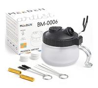 MEEDEN Airbrush Cleaning Kit - Heavy Glass Cleaning Pot with Airbrush Holder, 5 Cleaning Brushes, 5 Cleaning Needles, 1 Washing Needle, 1 Double-Ended Brush, 1 Repair Tool, Air Brush Protection Covers