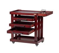 MEEDEN Art Supplies Storage Cart: 5-Tier Solid Beech Wood Utility Rolling Cart with 3 Drawers - Craft Orgnizer on 4 Wheels