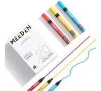 MEEDEN Artist 20 Colors Acrylic Paint Markers - 3X Visible Large Capacity Acrylic Paint Pens with Upgraded Nylon Tips, Quick Dry Marker Pens for Rock Painting, Wood, Canvas, Stones, Glass, Fabric