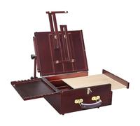 MEEDEN Artist Pochade Box, Portable French Easel, Sketch Easel Box with Storage, Plein Air Easel for Painting with Nylon Carry Bag, Makes Outdoor Painting Easy and Fun, Walnut