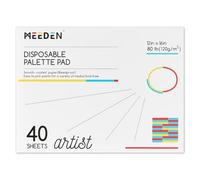 MEEDEN Artist Tear Off Palette: 12''x16'', 40 Sheets, 80lb/120gsm Art Paper