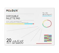 MEEDEN Artist Tear Off Palette Paper: 9"x12", 20 Sheets (80lb/120gsm) Paint Palette Paper Pad - Disposable Paint Mixing Paper Pad for Acrylic Watercolor Oil Painting