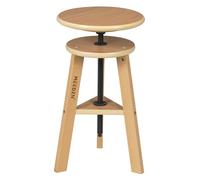 MEEDEN Artist Wooden Drafting Stool: Adjustable Height Art Stool for Studio | Up to 220 Lbs, German Beech Wood Drafting Chair, Perfect for Artists Studio, Home Use, Kitchen, Bar Stool, Natural