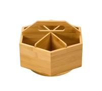 MEEDEN Bamboo Rotating Art Supply Desk Organizer: Pen & Pencil Holder for Desk- Desktop Storage for Markers, Colored Pencils, Crayons, Paint Brushes, Office School Classroom