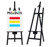 MEEDEN Black Easel for Painting: A Frame Wood Easel for Adults Artists Display Sign- Holds Canvas up to 48"