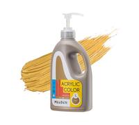 MEEDEN Metallic Gold Acrylic Paint: 1 L /33.8 oz Liquid Paint with Pump Lid - Gold Art Paints for Canvas, Crafts, Studio, School, Wall & Poured Paintings
