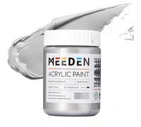 MEEDEN Metallic Silver Acrylic Paint: 10.1oz / 300ml Silver Paint for Adults Artists - Metallic Paints for Decor Fabric Metal Painting Wood