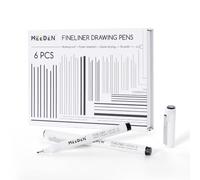MEEDEN Micro Fineliner Drawing Pens: 1mm Needle Nib, 6 Pack, Black Ink | Waterproof Archival Ink for Technical Drawing, Sketching, Outlining, Illustration, Manga & Journaling