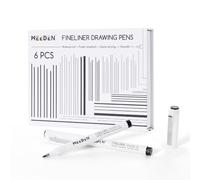 MEEDEN Micro Fineliner Drawing Pens: Fine Liner Pen 6 Pack, 0.5-2mm Black Waterproof Archival Ink for Sketching, Outlining, Illustration, Manga, Journaling and Everyday Drawing - M