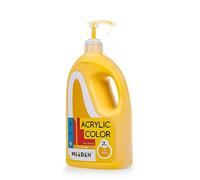 MEEDEN Mid Yellow Acrylic Paint with Pump Lid, 1/2 Gallon (2L /67.6 oz.) Heavy-Body Non-Toxic Rich Pigment Color, Perfect for Art Class, Wall Painting, Painting Party & Creative DIY