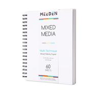 MEEDEN Mixed Media Paper Pad: 8" x 10" 112lb/165gsm Spiral Bound Mixed Media Sketchbook with DIY Cover - 60 Sheets Art Drawing Paper Sketch Pad for Artist Adults Painting Writing Sketching