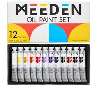 MEEDEN Oil Paint Set - 12 x 22ml (0.74 oz) Color Oil Paints for Adults Students Beginners- Rich Pigment Art Paints for Canvas Painting