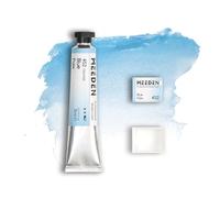 MEEDEN Professional Artist Watercolour Paint: Blue Pale - 15ml/0.5oz | Water colour Tube, Semi-Moist Pigment Half Pan and Empty Matching Half Pan for Artists Pros