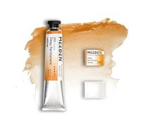 MEEDEN Professional Artist Watercolour Paint: Deep Permanent Yellow | 15ml/0.5oz Water colour Tube, Semi-Moist Pigment Half Pan and Empty Matching Half Pan for Artists Pros