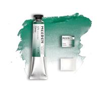 MEEDEN Professional Artist Watercolour Paint: Green Deep - 15ml/0.5oz | Water colour Tube, Semi-Moist Pigment Half Pan and Empty Matching Half Pan for Artists Pros