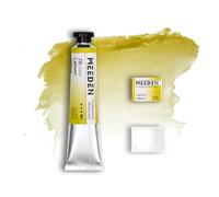 MEEDEN Professional Artist Watercolour Paint: Lemon Yellow - 15ml/0.5oz | Water colour Tube, Semi-Moist Pigment Half Pan and Empty Matching Half Pan for Artists Pros