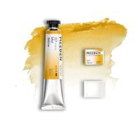 MEEDEN Professional Artist Watercolour Paint: Mid Yellow - 15ml/0.5oz | Water colour Tube, Semi-Moist Pigment Half Pan and Empty Matching Half Pan for Artists Pros